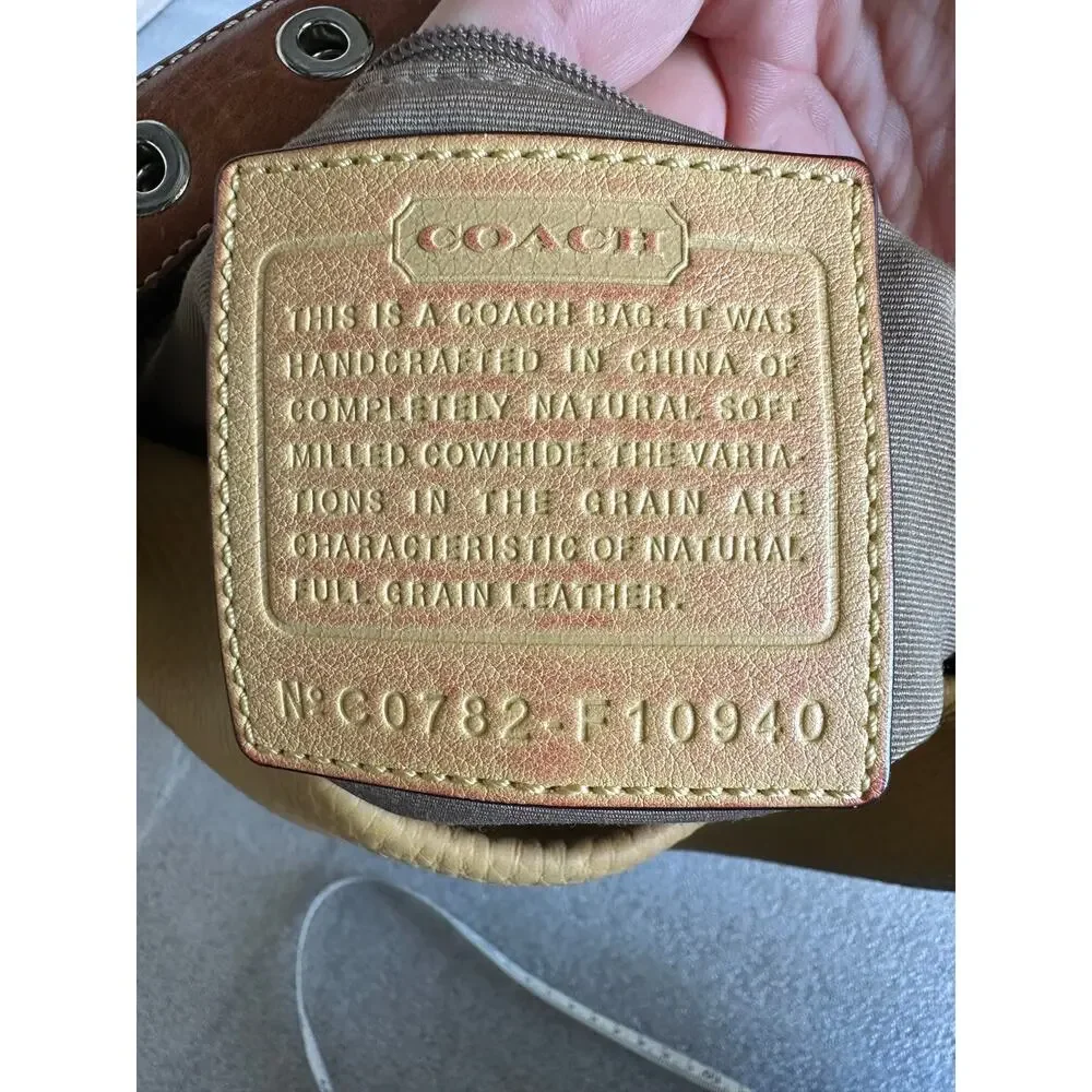 Coach Legacy F10940 Butter Yellow, British Ran Pebbled Leather Shoulder Hobo